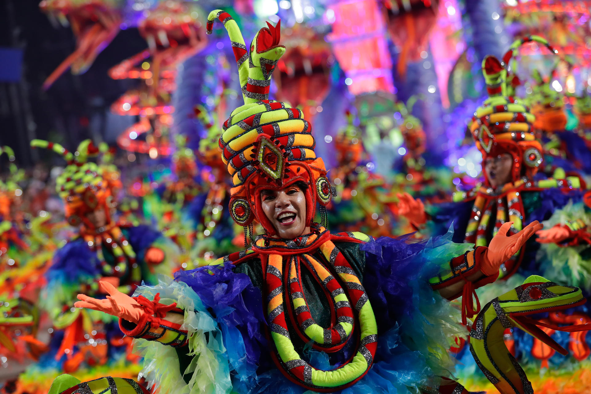 Desfile en el Carnaval de Río de Janeiro. 