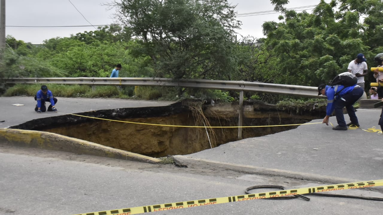 El puente se encuentra cerrado.