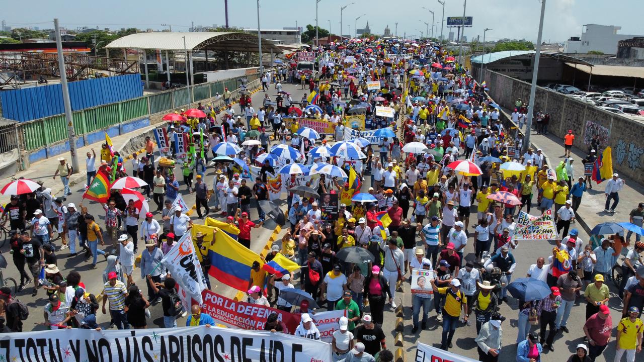 Los marchantes circularon por la Murillo. 