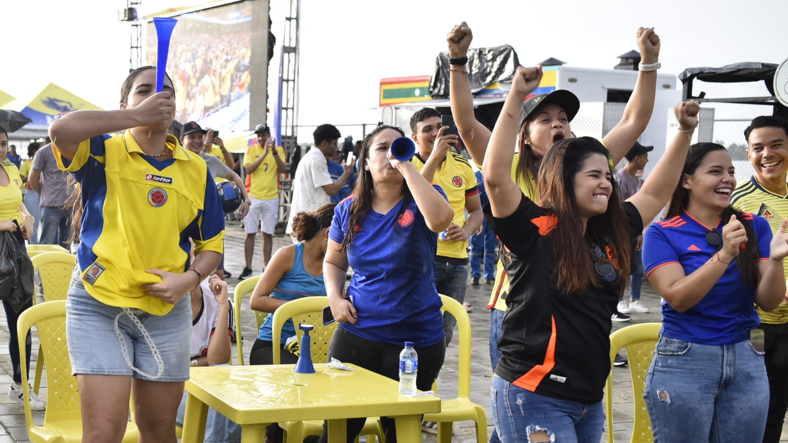 Mucha alegría de los aficionados por la Selección Colombia