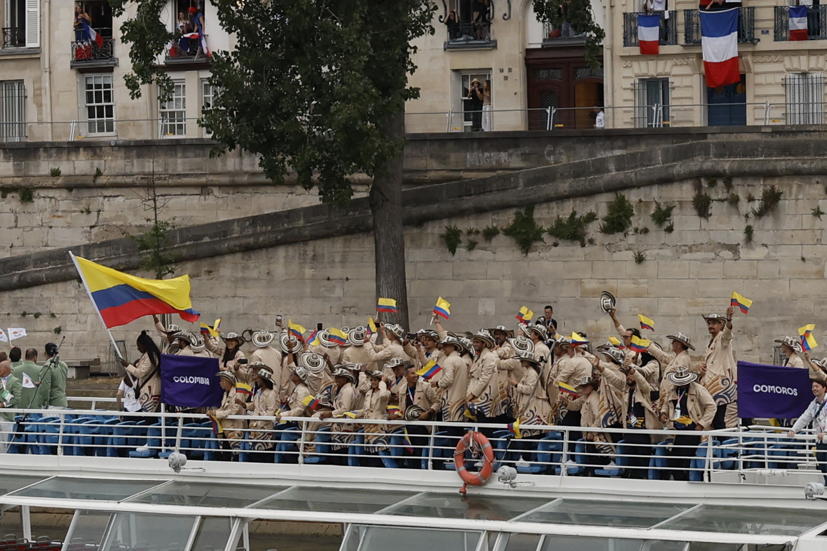 El desfile de la delegación de Colombia. 