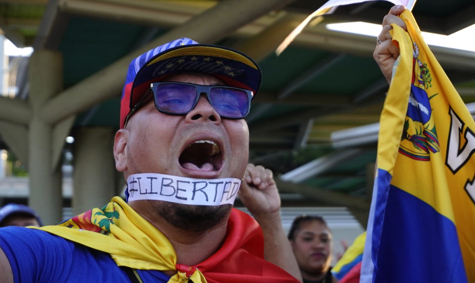 Las personas exigen libertad al territorio venezolano. 