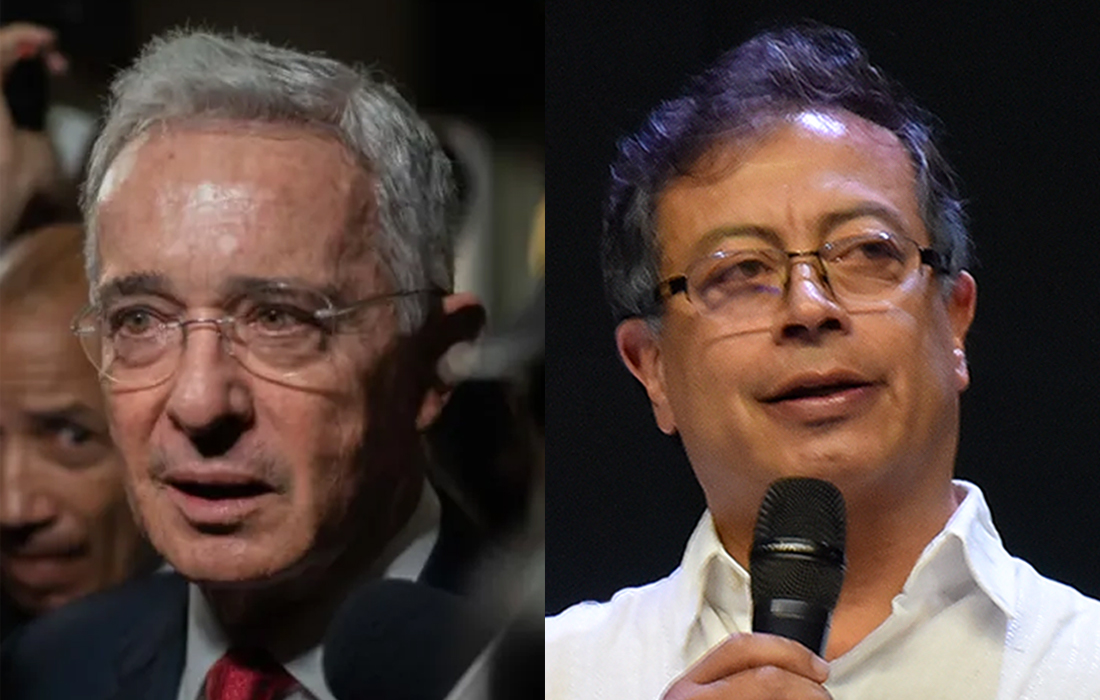 El ex presidente Álvaro Uribe y el presidente electo Gustavo Petro