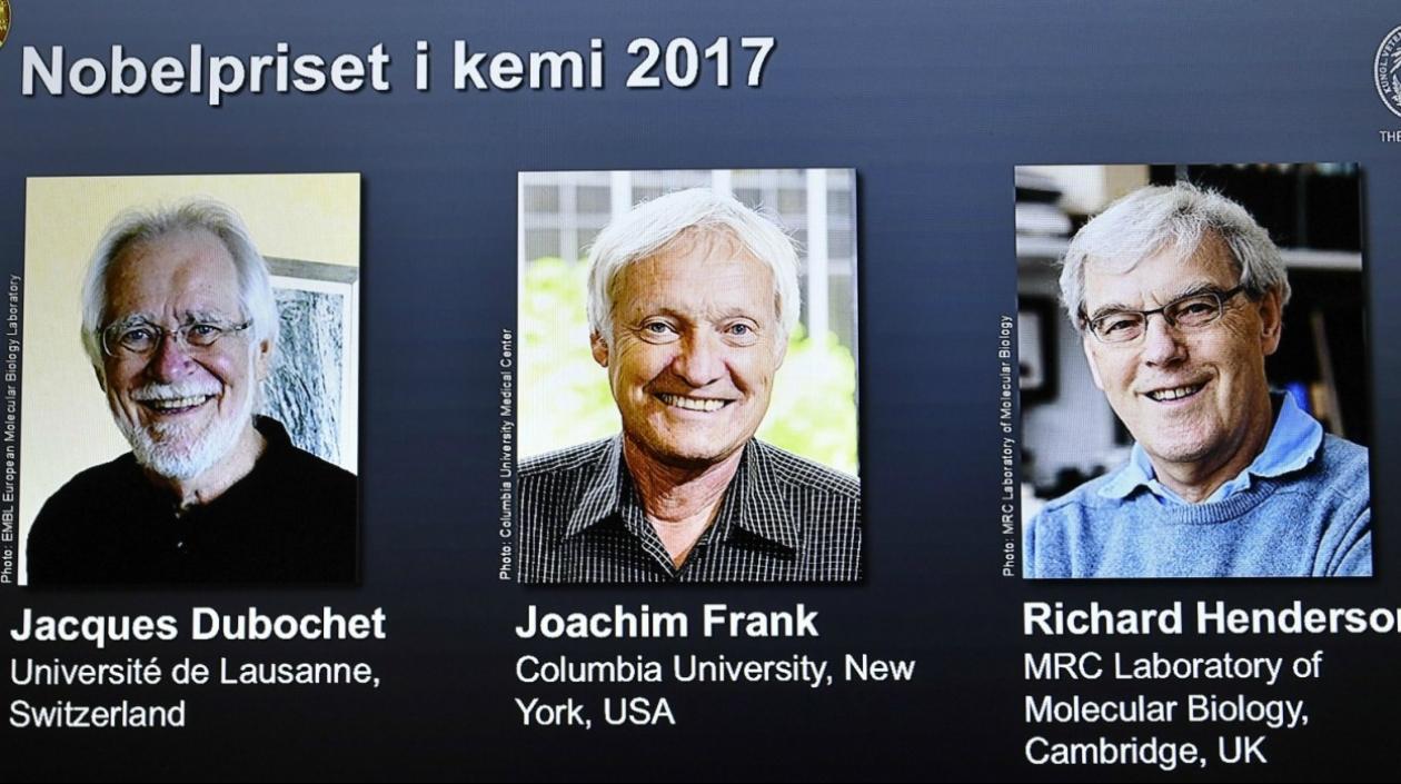 Tres investigadores de microscopía biomolecular ganan el Nobel de Química.