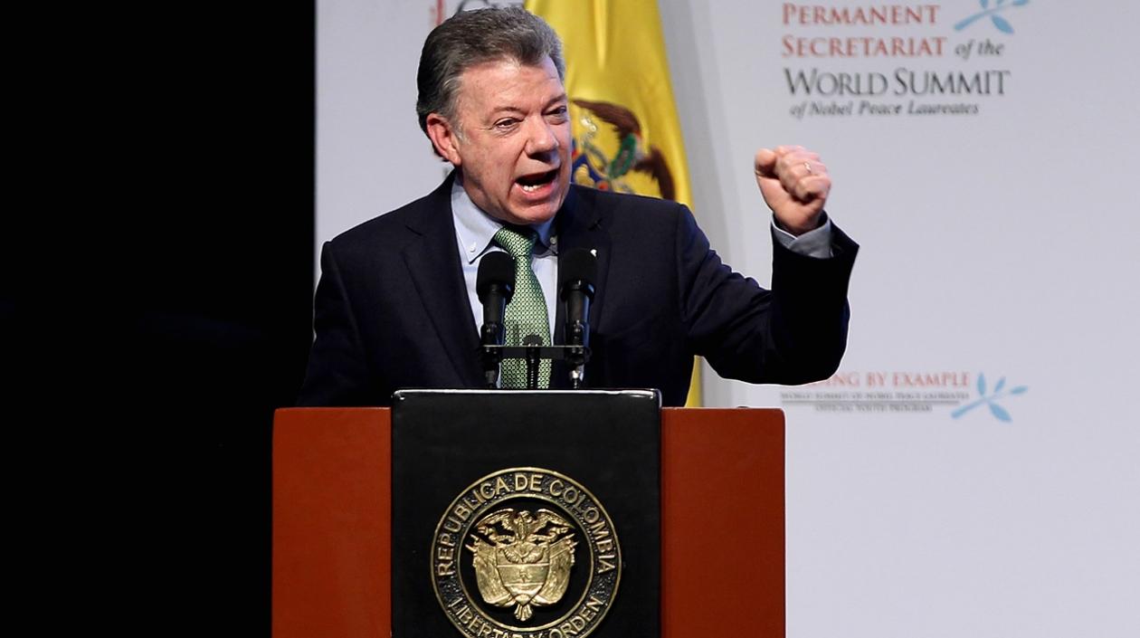 El presidente de Colombia Juan Manuel Santos.