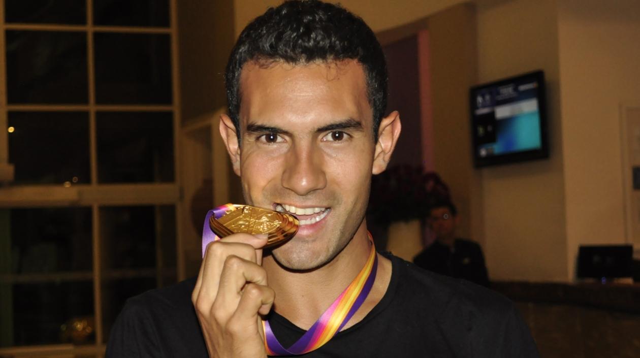 El campeón mundial de 20 kilómetros marcha, el colombiano Éider Arévalo
