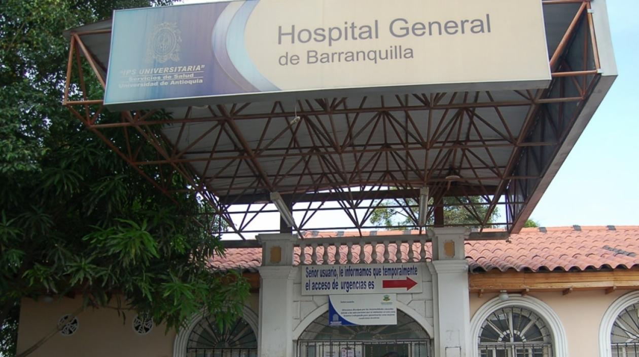 Fachada del Hospital General de Barranquilla.