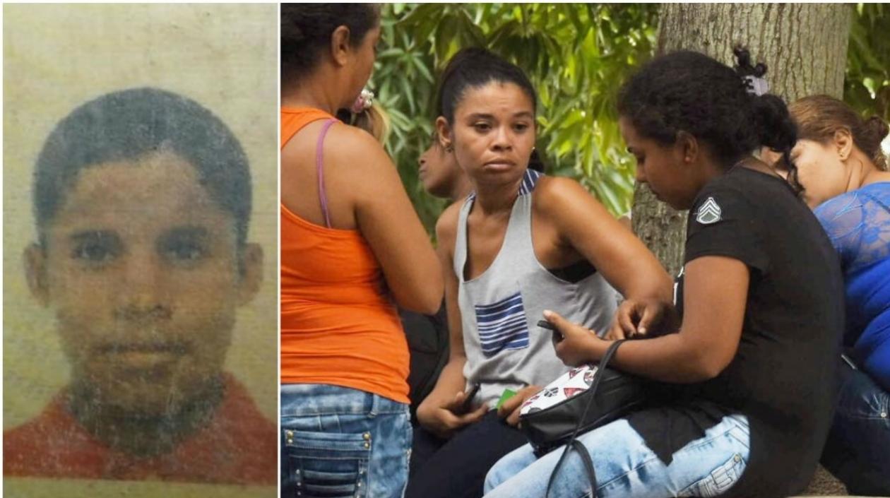 Foto en vida de Roberto Manuel Mendiz Benítez, asesinado en Los Olivos. En la otra foto, su esposa, de negro.