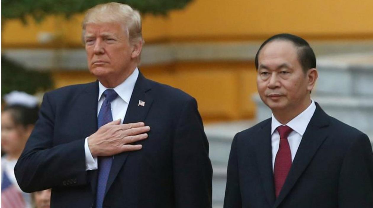 El presidente de EE.UU. Donald Trump y el presidente vietnamita, Trang Dai Quang.