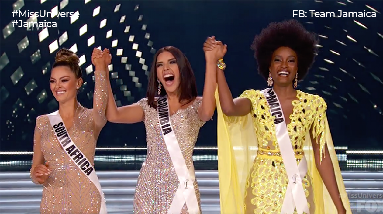 Tres finalistas de Miss Universo.