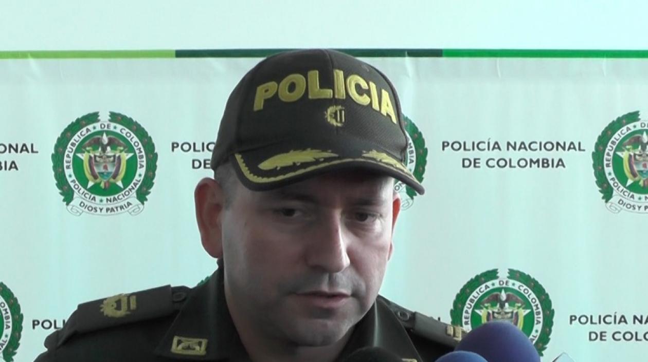 El teniente coronel Hugo Molano, comandante de la Policía Metropolitana.