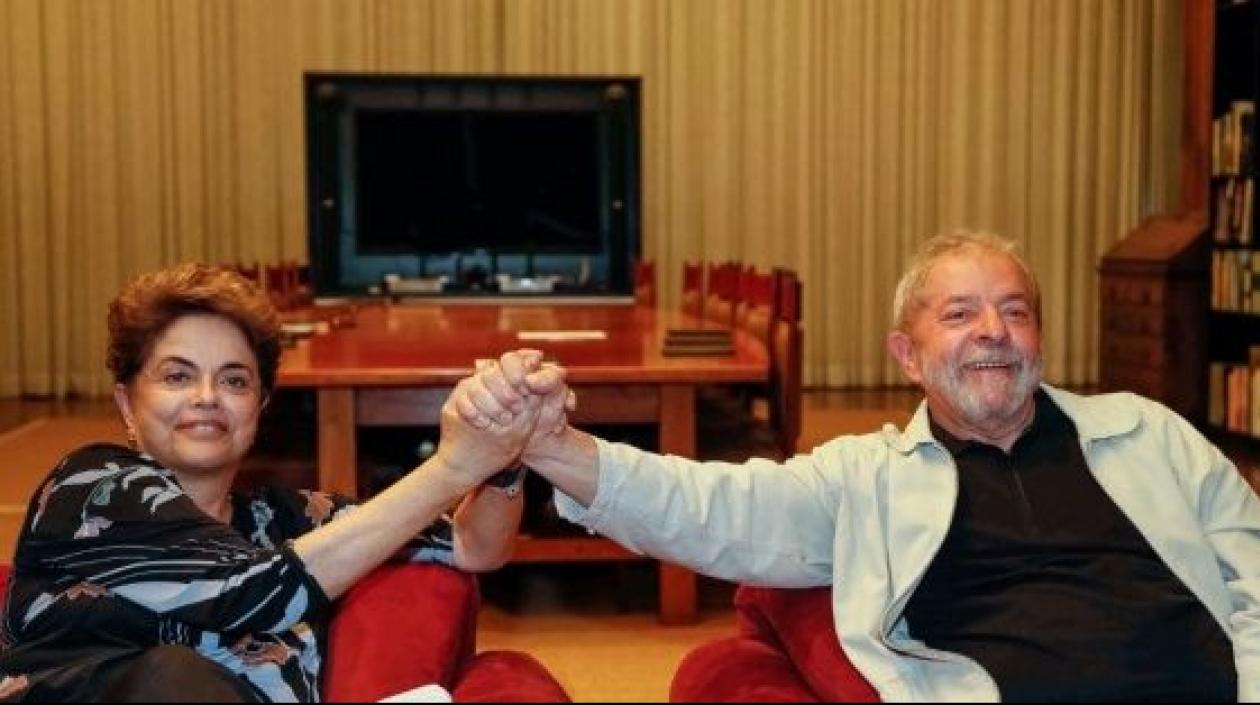 Los expresidentes Dilma Rousseff y Luiz Inácio Lula da Silva.