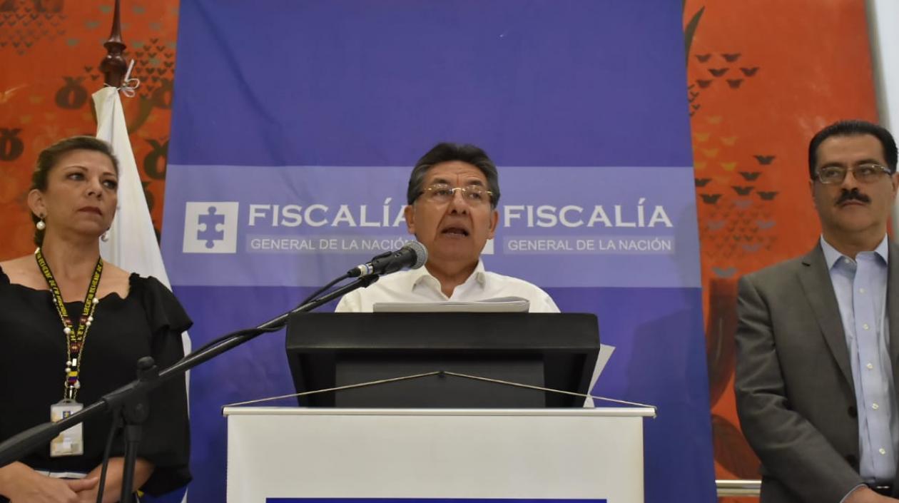 El Fiscal Néstor Humberto Martínez Neira en rueda de prensa en Barranquilla.