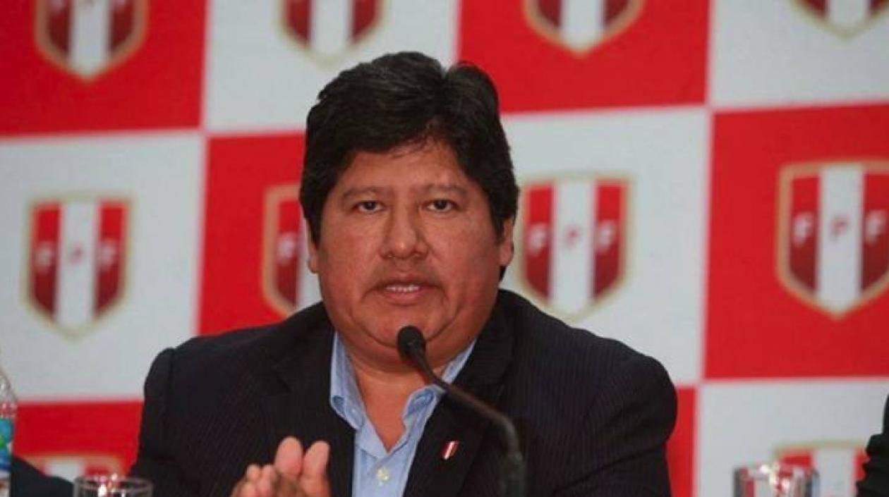 El presidente de la Federación Peruana de Fútbol, Edwin Oviedo.