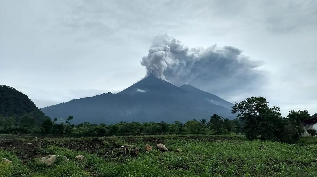 Volcán  de Fuego tras su erupción el pasado 3 de junio.