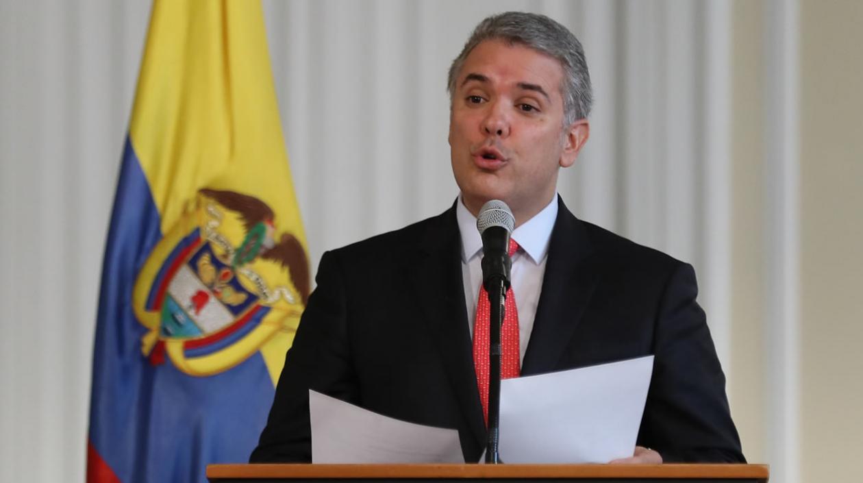 El presidente de Colombia, Iván Duque. 