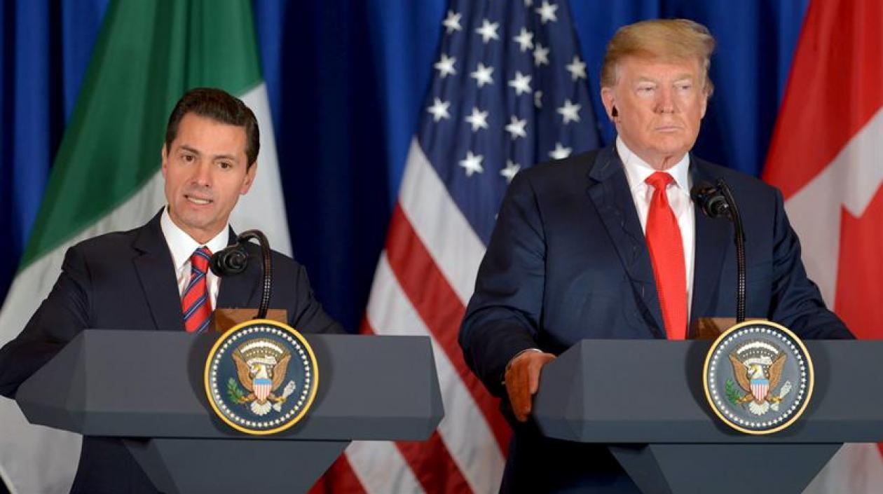 El presidente de México, Enrique Peña Nieto, y su homólogo estadounidense, Donald Trump.