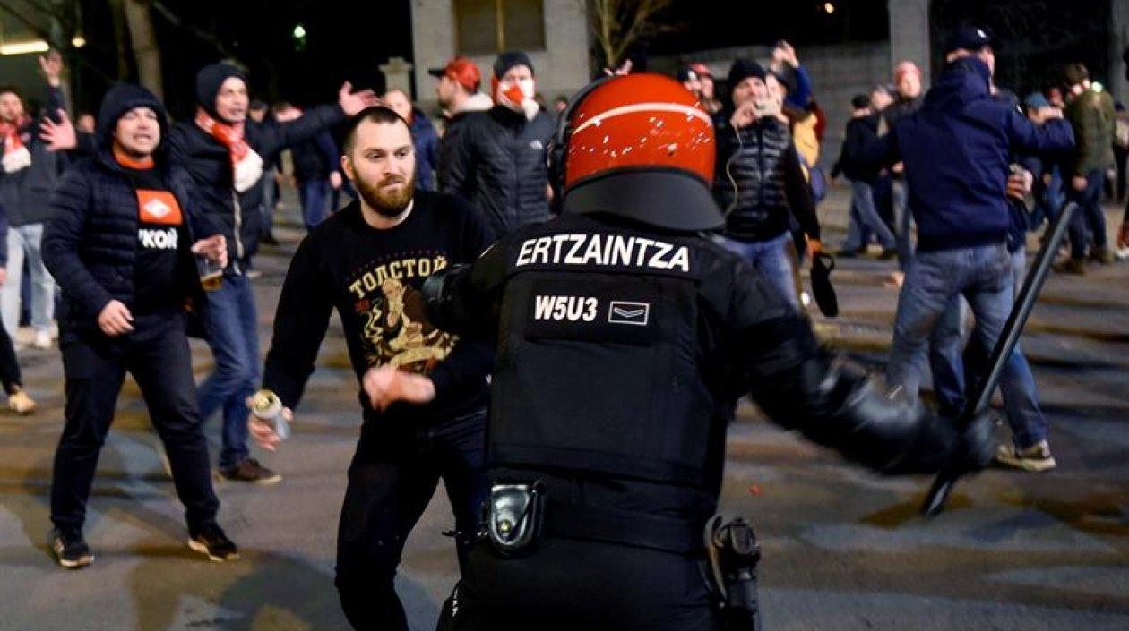 Se enfrentaron a la Policía de Bilbao.