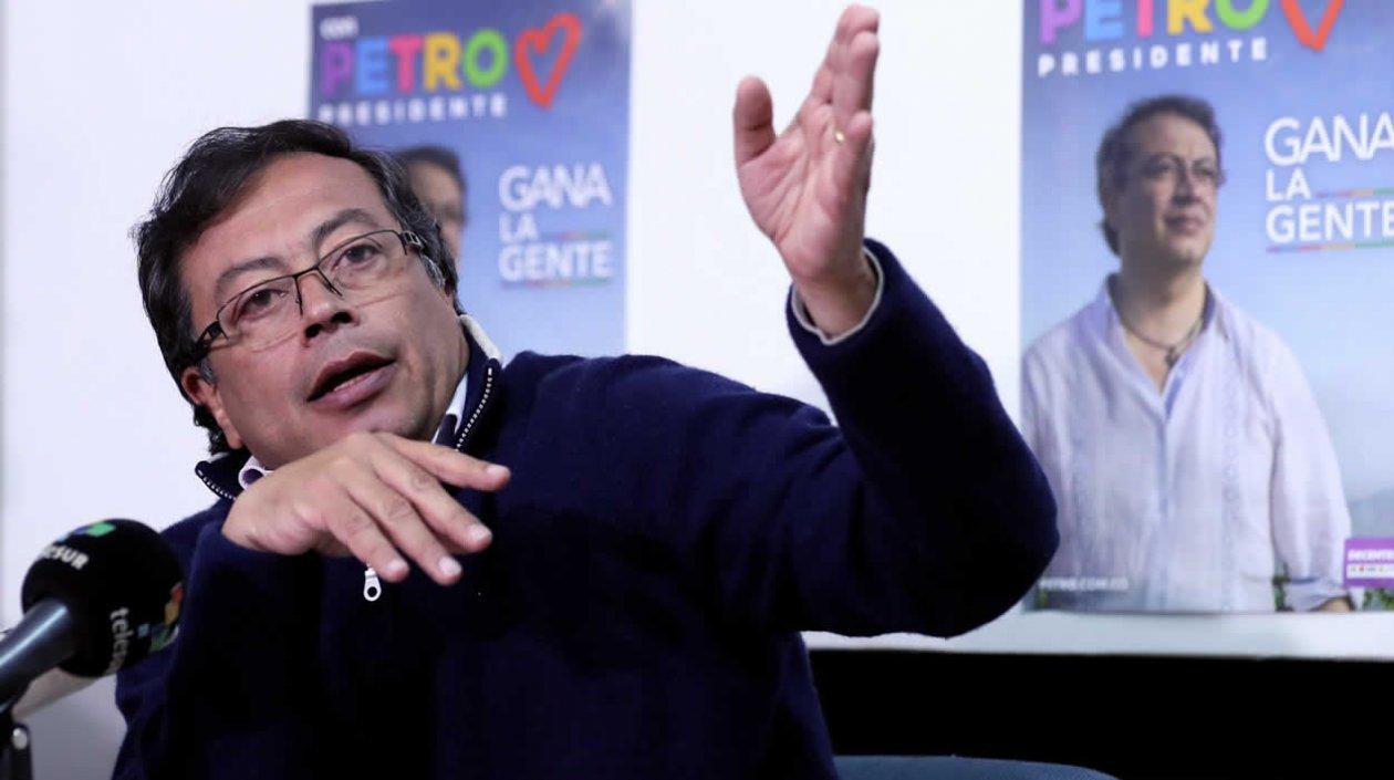 El precandidato presidencial colombiano Gustavo Petro