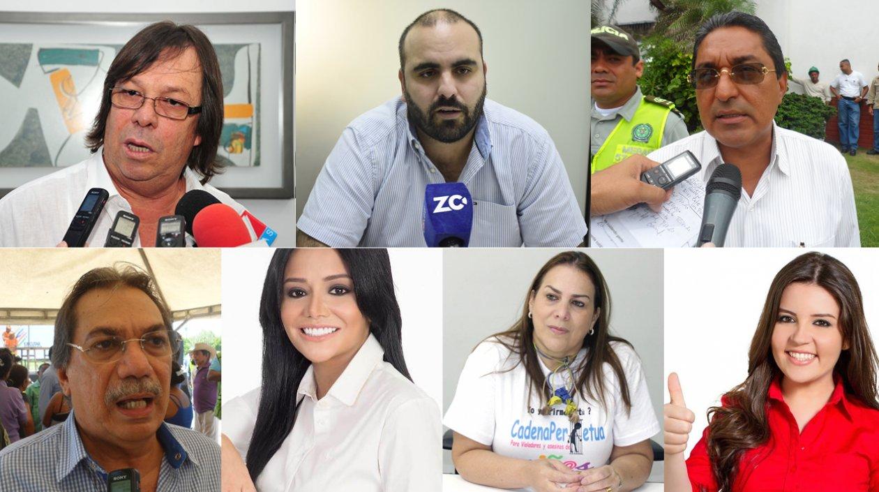 Los Representantes electos César Lorduy, José Amar, Modesto Aguilera, Armando Zabaraín, Karina Rojano, Martha Villalba y Jezmi Barraza.