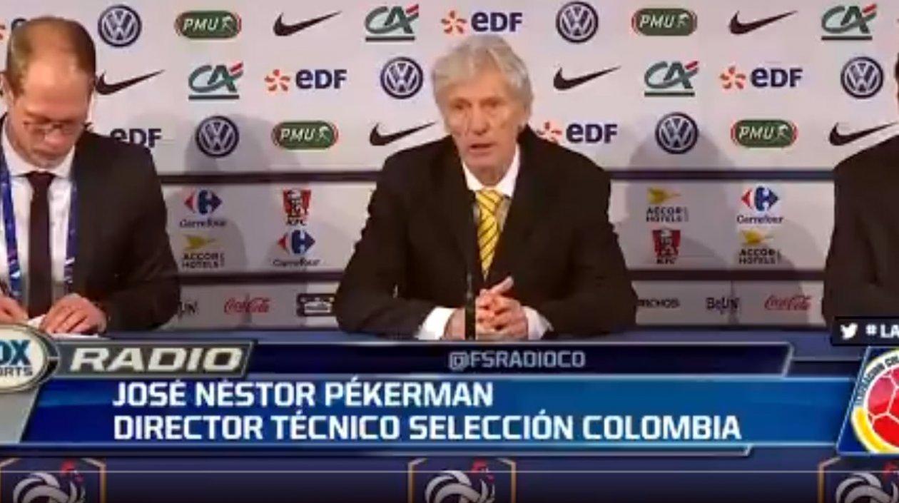 El técnico de Colombia, José Pekerman