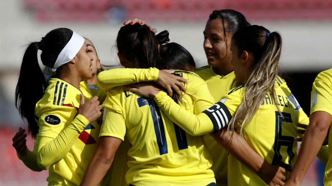Jugadoras de la Selección Colombia femenina de mayores. 