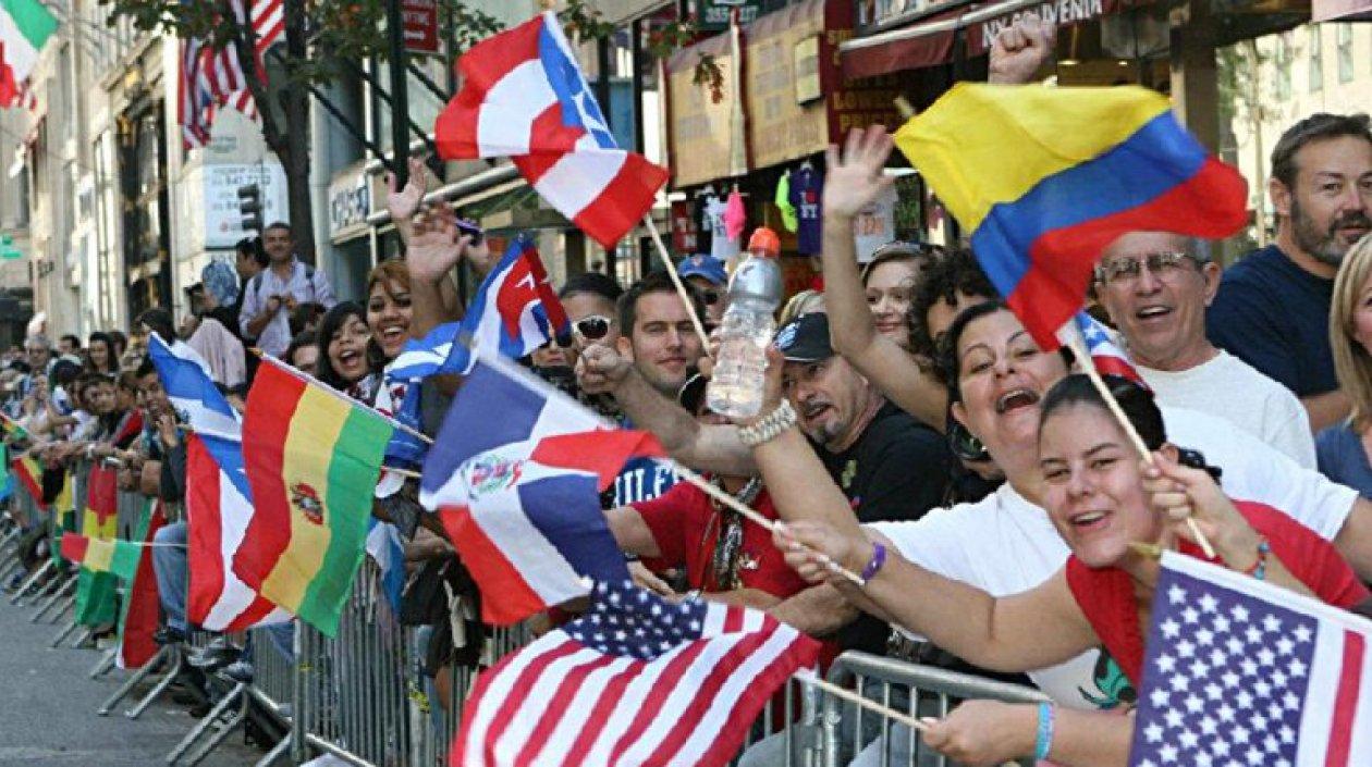 Desfile de Latinos en Estados Unidos.