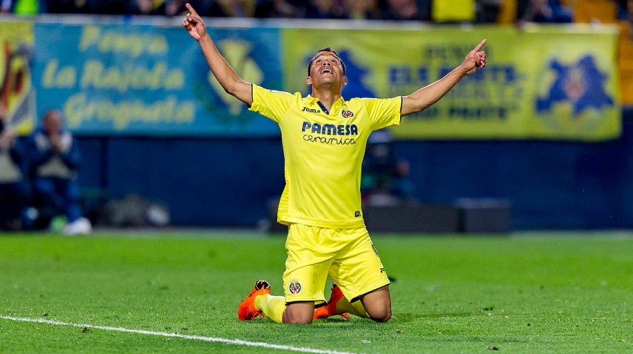El delantero colombiano del Villarreal Carlos Bacca 