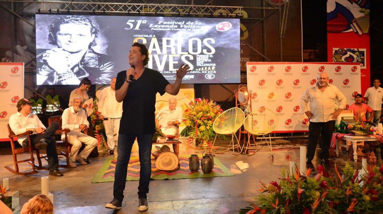 El cantante Carlos Vives, el homenajeado del Festival Vallenato.