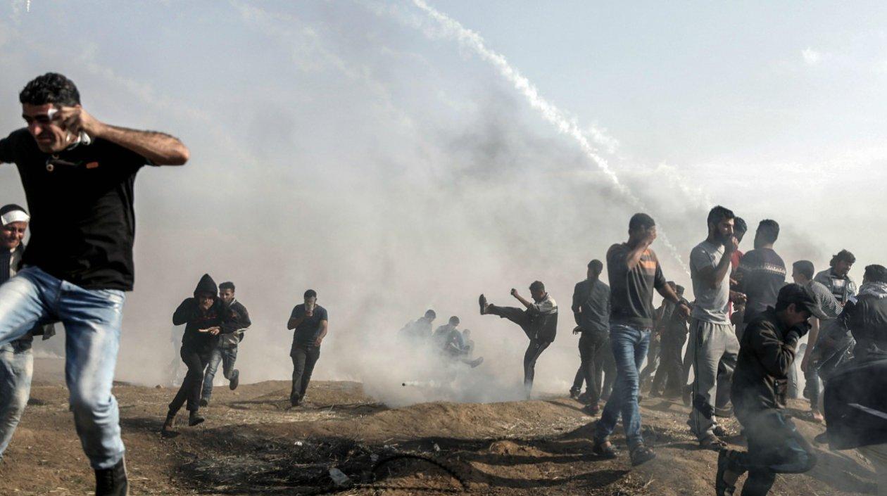 Disturbios en la Franja de Gaza.