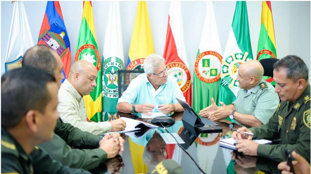 Reunión entre Alcalde de Soledad y autoridades de Policía de Barranquilla y Soledad.