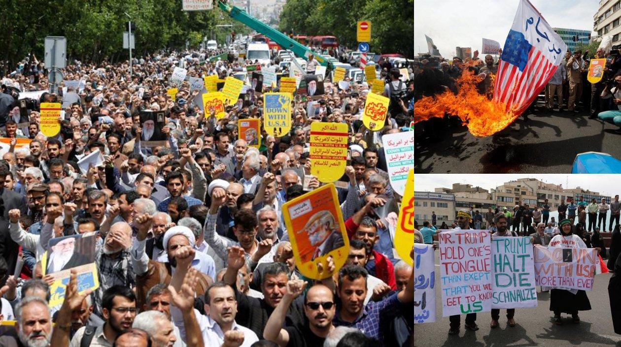 Imágenes de la protesta en Irán.