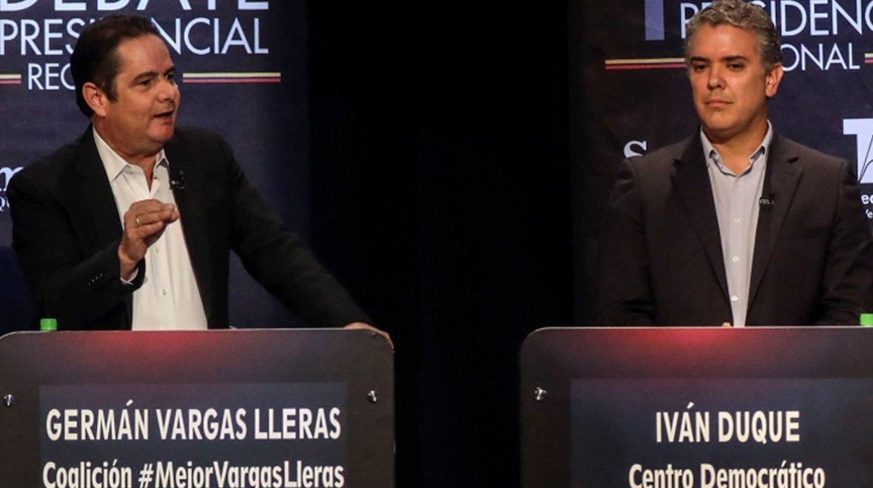 Excandidato presidencial Germán Vargas Lleras y el candidato presidencial  Iván Duque