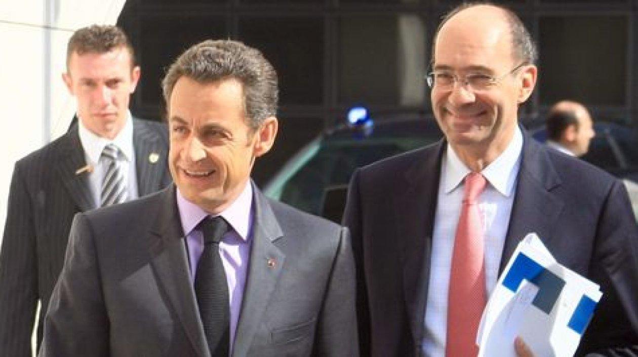 Nicolas Sarkozy y el exministro francés Eric Woerth.