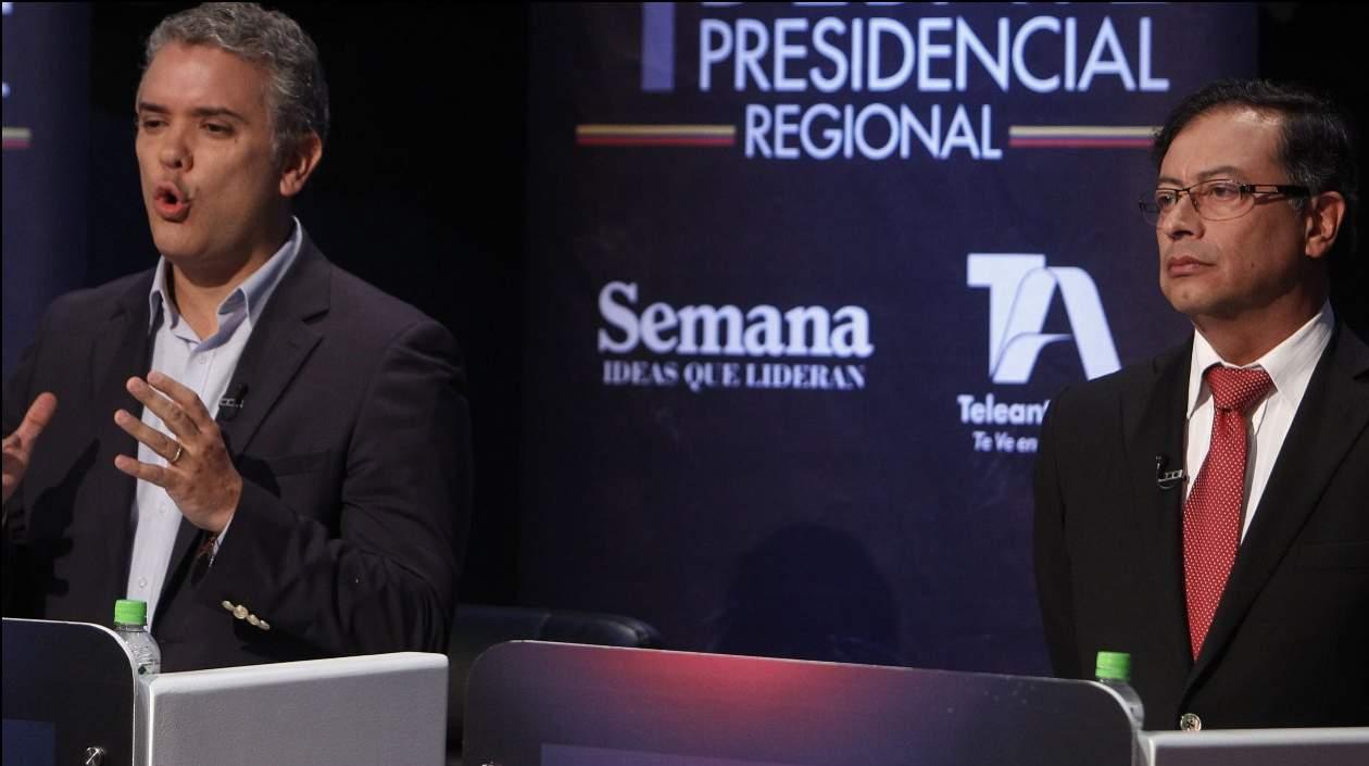 Iván Duque y Gustavo Petro, candidatos presidenciales.