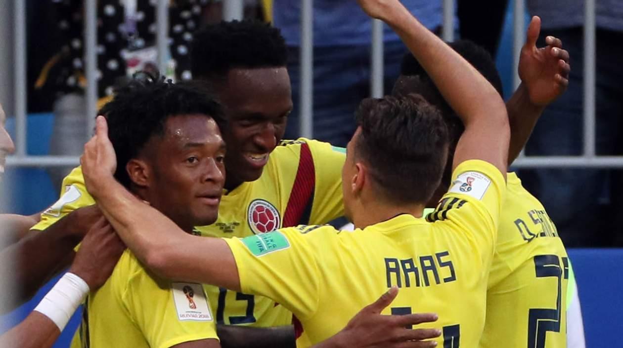 Yerry Mina marcó el del triunfo para Colombia. 