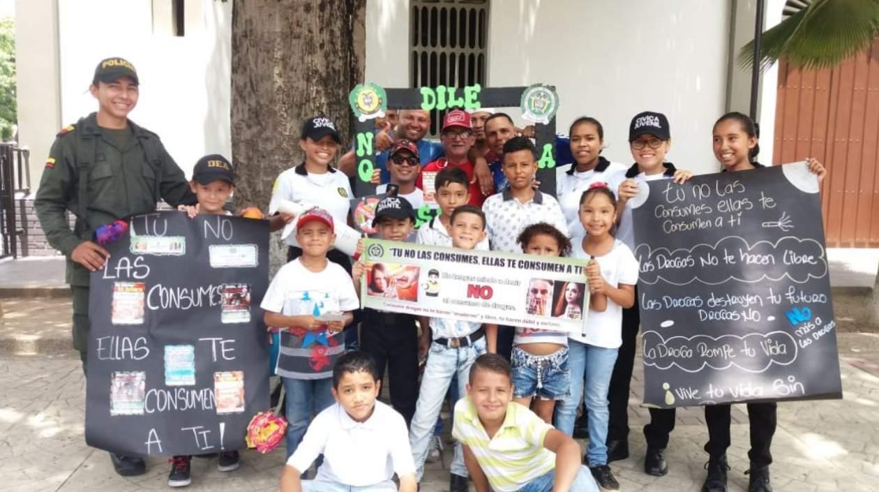 La campaña benefició a más de 150 menores en Galapa. 
