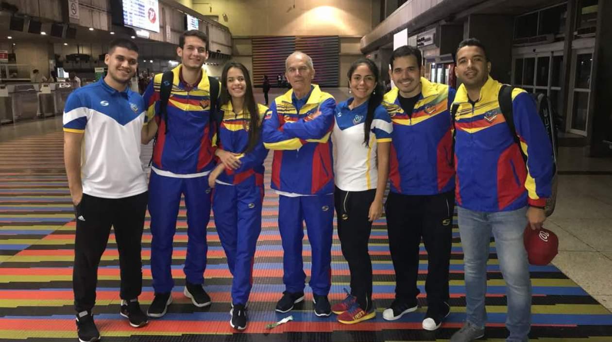 Selección venezolana de Rasquetball que está en Barranquilla. 