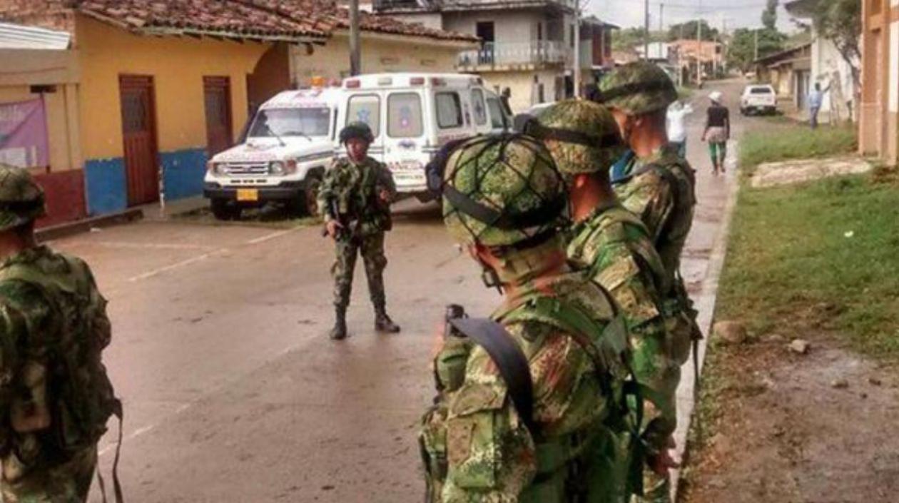 El Ejército en el municipio de El Tarra.