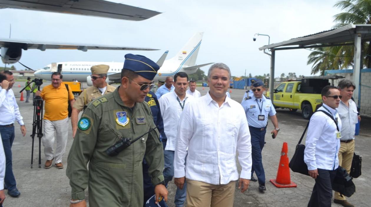 El Presidente Iván Duque llegó a San Andrés.