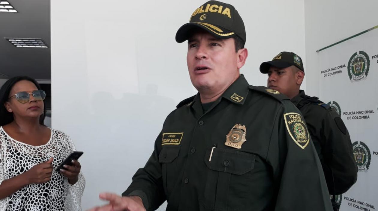 Coronel Engelbert Grijalba, subcomandante de la Policía Metropolitana de Barranquilla.