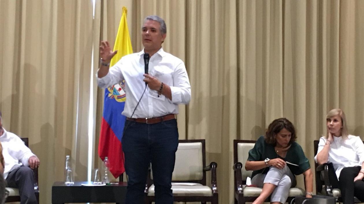 Iván Duque, presidente de Colombia, en Cali.