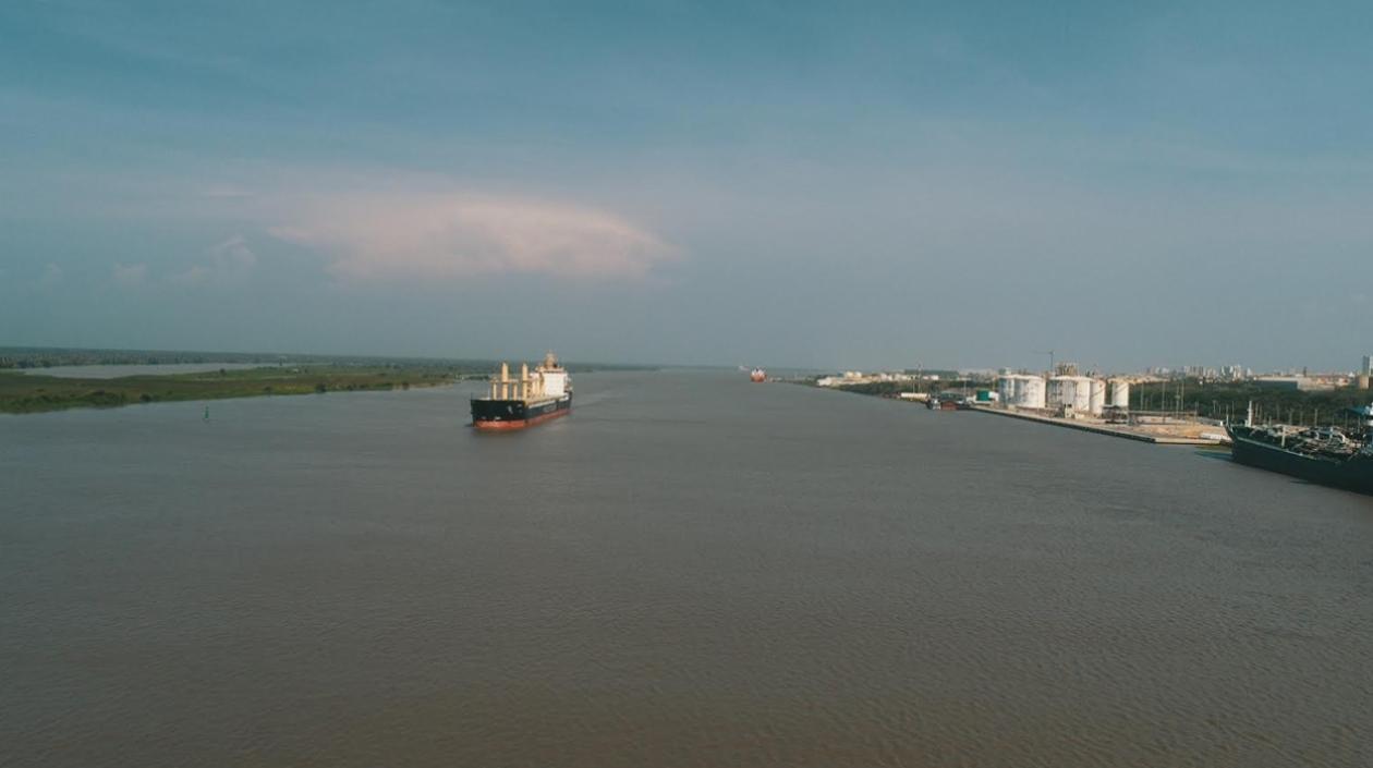 Canal de acceso al Puerto de Barranquilla. 
