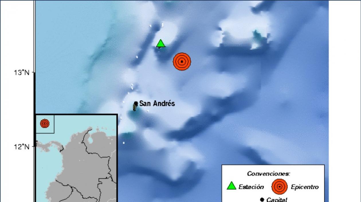 Un sismo de 4,1 se sintió hoy en San Andrés.