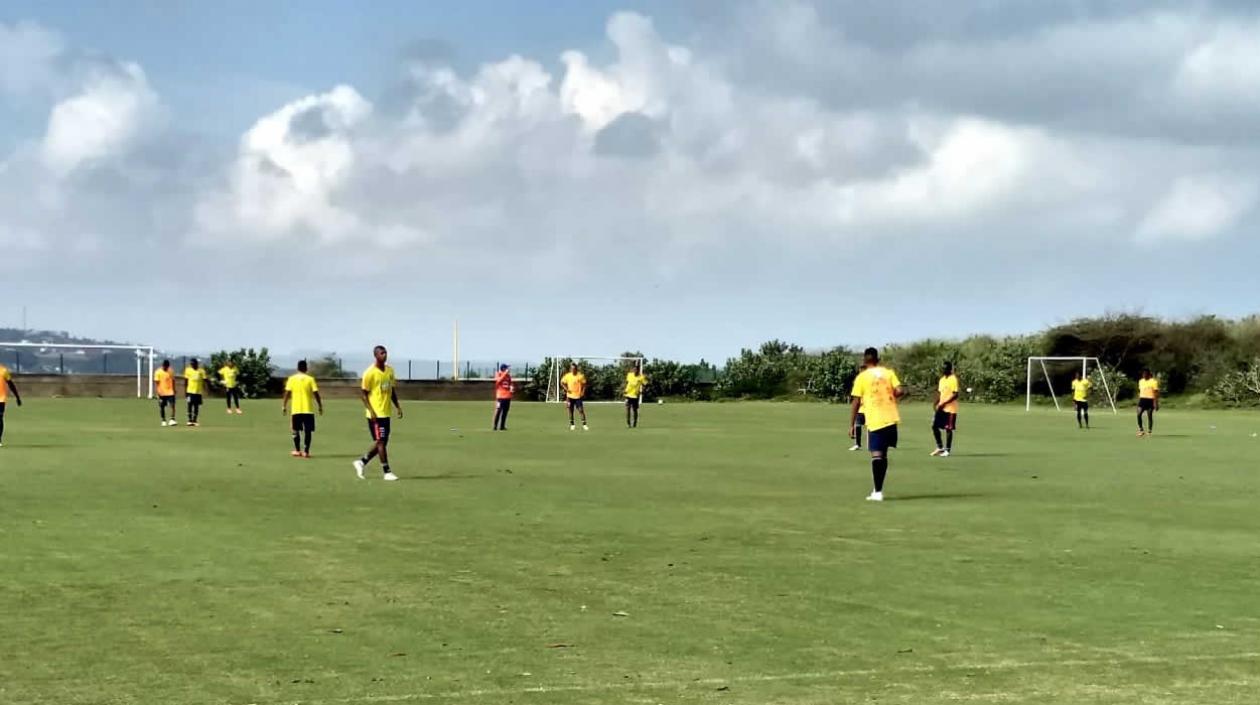 Imagen del entrenamiento de la Selección Colombia Sub-20. 