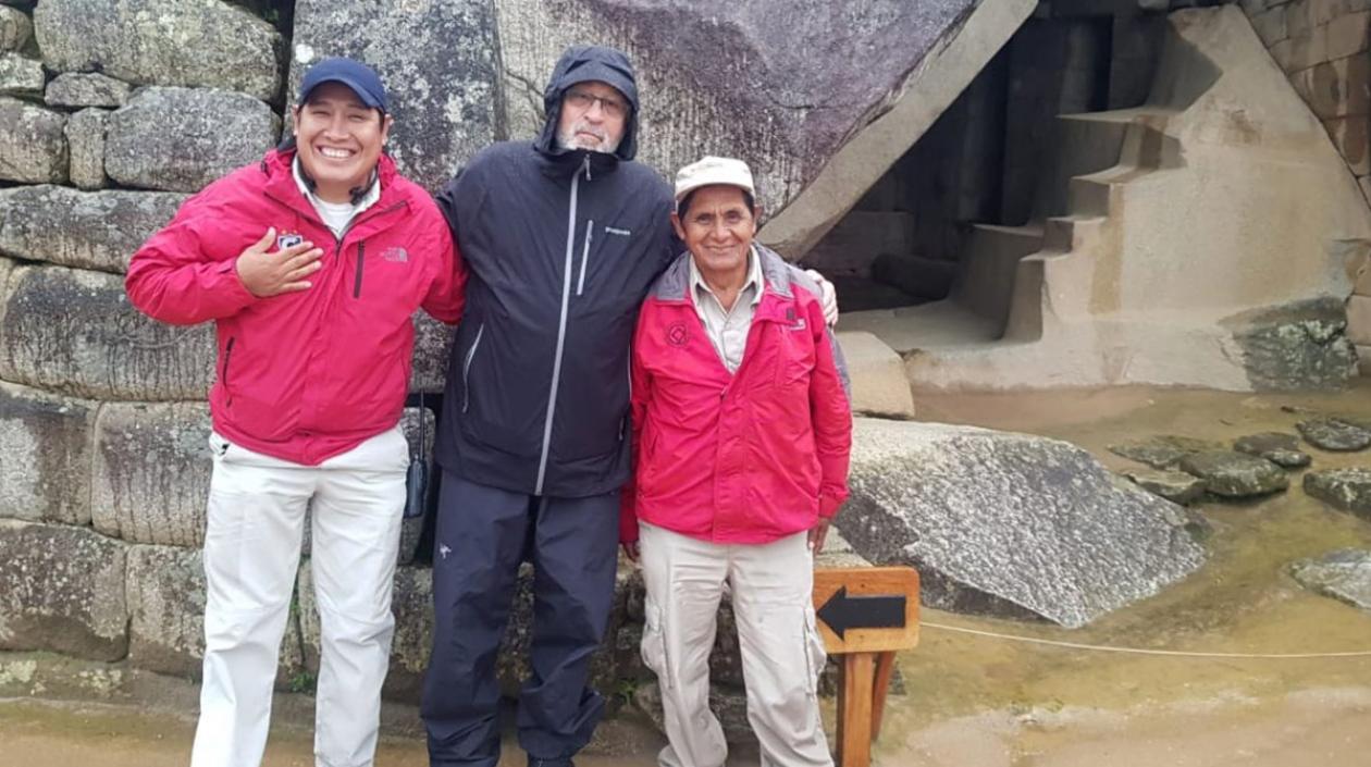 Robert de Niro en su visita a Machu Picchu.