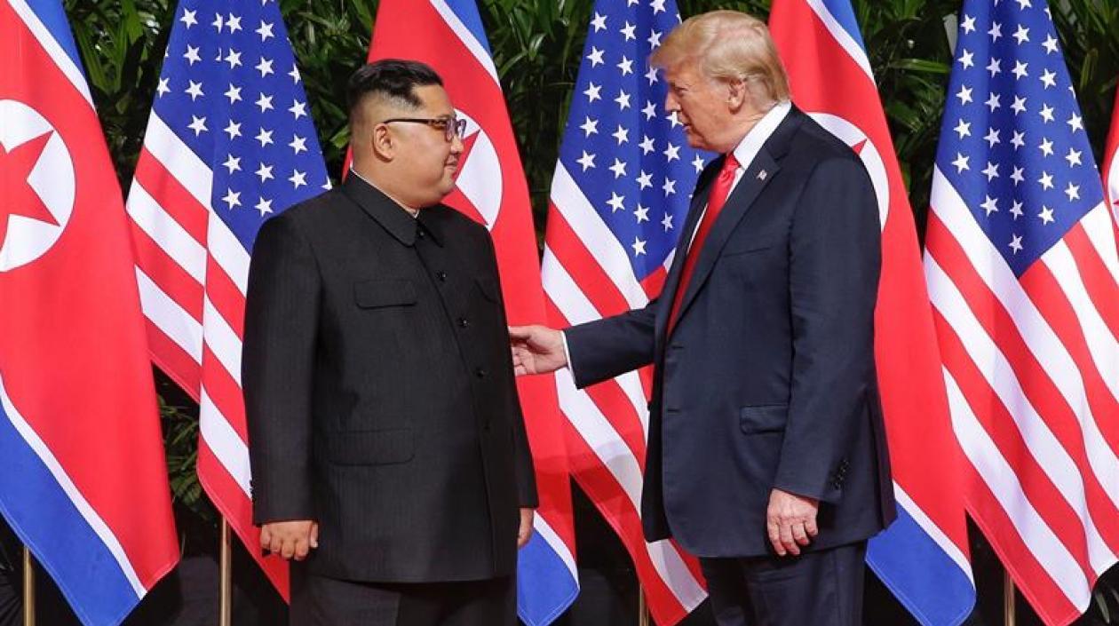 El líder norcoreano, Kim Jong-un y el Presidente Donald Trump.