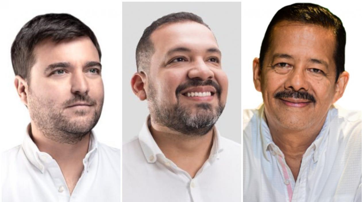 Jaime Pumarejo, Diógenes Rosero y Rafael Sánchez Anillo.