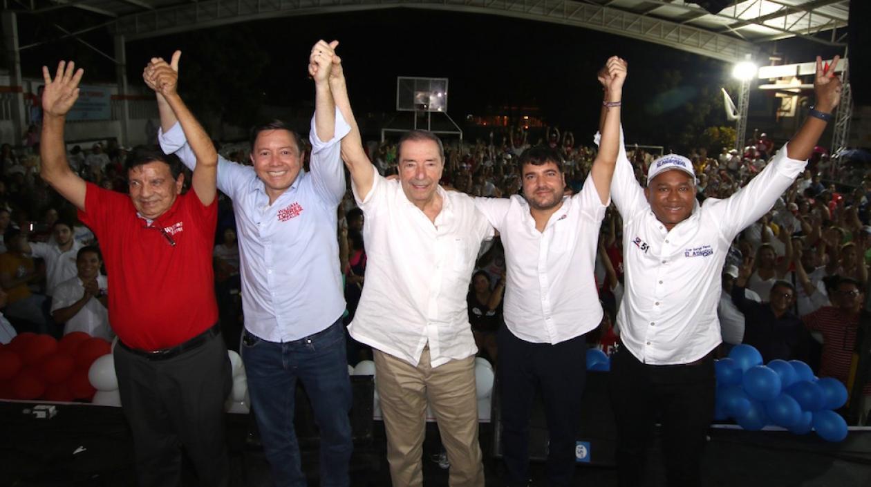 Jorge Torres Díaz, William Torres, Fuad Char, Jaime Pumarejo y Gersel Pérez.