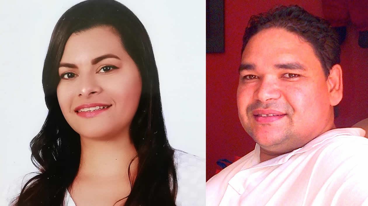 Marisabella Romero Sanjuan y Evaristo Olivero Sanjuanelo, candidatos en contienda.
